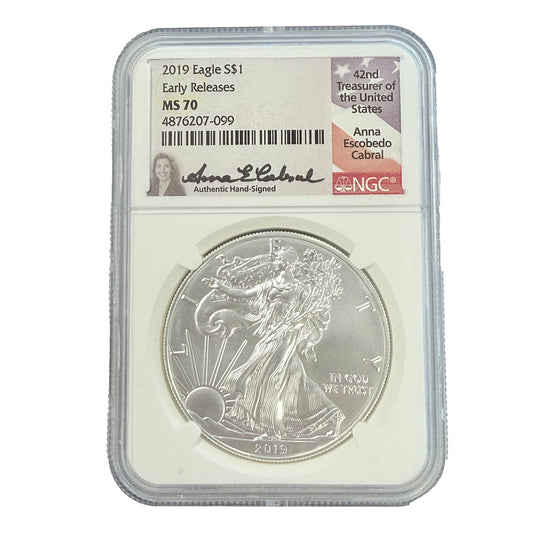 2019 1 oz American Silver Eagle NGC MS70 ER