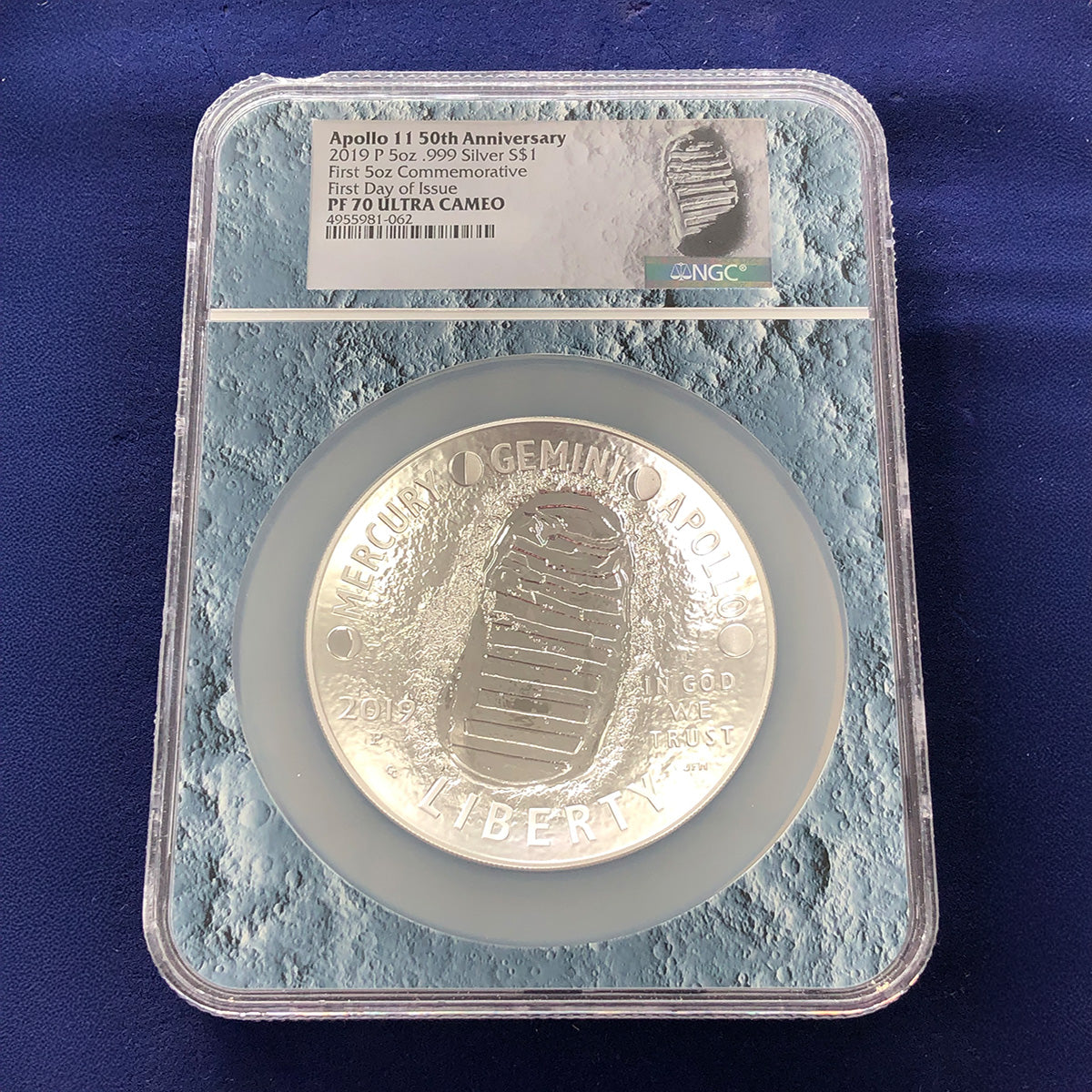 2019-P Apollo 11 50th Anniversary 5 oz Silver Coin NGC PF70 FDOI
