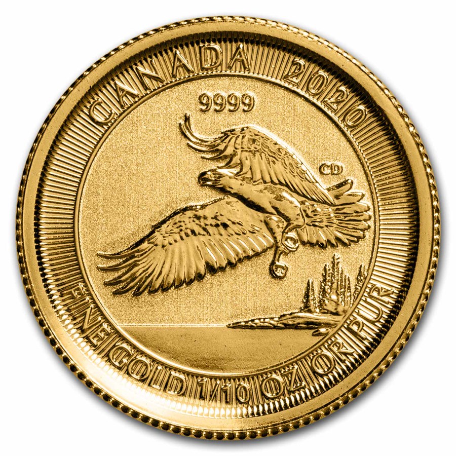 2020 Canadian 1/10 oz Gold Bald Eagle