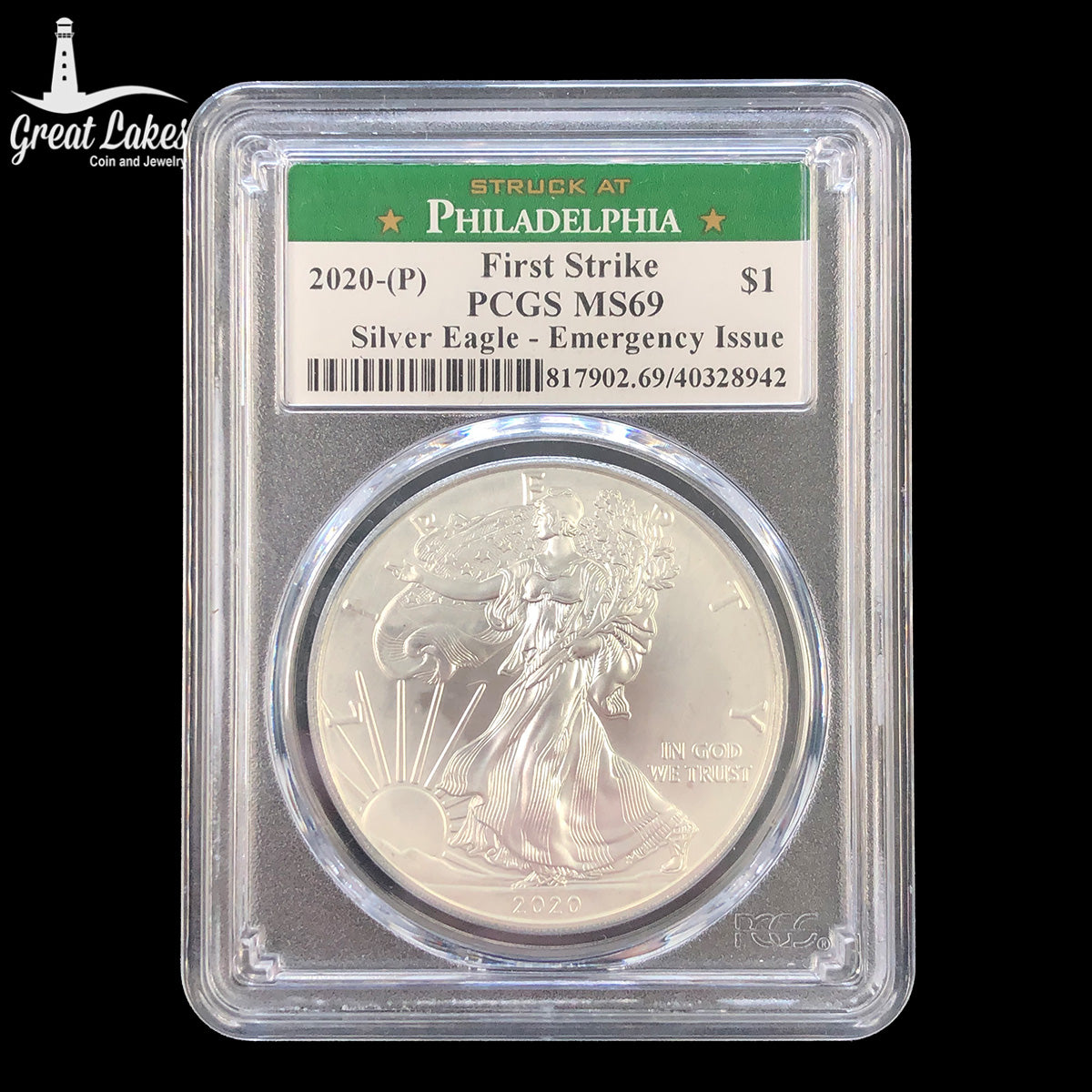 2020-P 1 oz American Silver Eagle PCGS MS69 FS