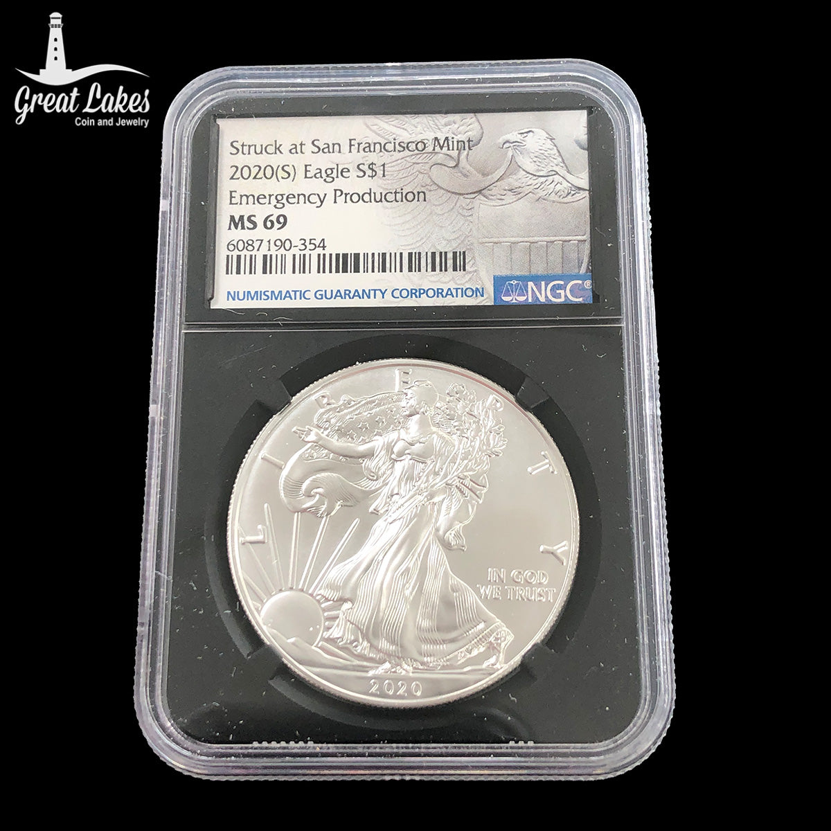 2020 S $1 American Silver Eagle NGC MS69 Emergency Production