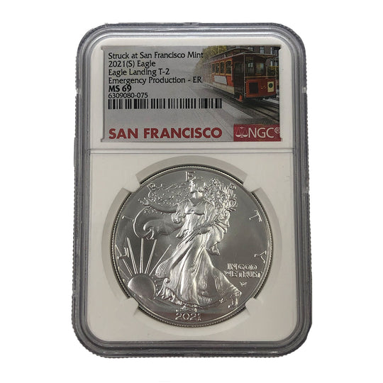 2021-S T2 1 oz American Silver Eagle NGC MS69 Emergency Production
