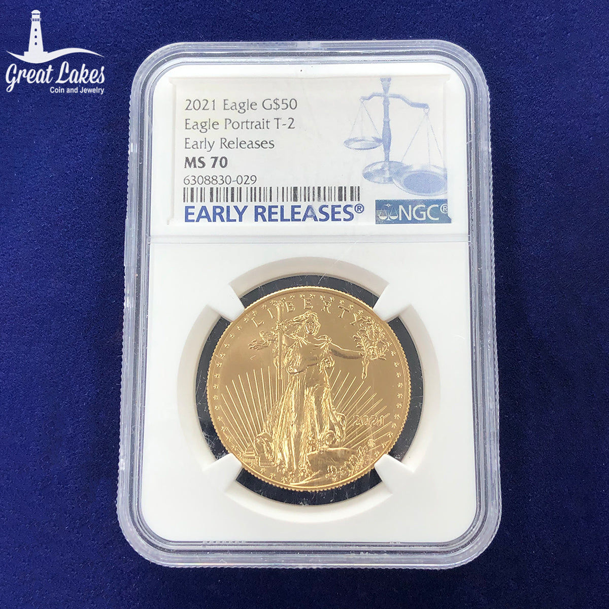 2021 T2 1 oz American Gold Eagle NGC MS70 (Early Release)