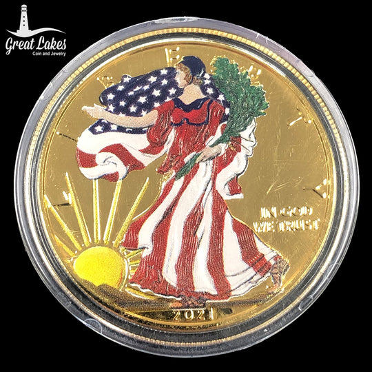 2021 1 oz Type 1 Colorized American Silver Eagle
