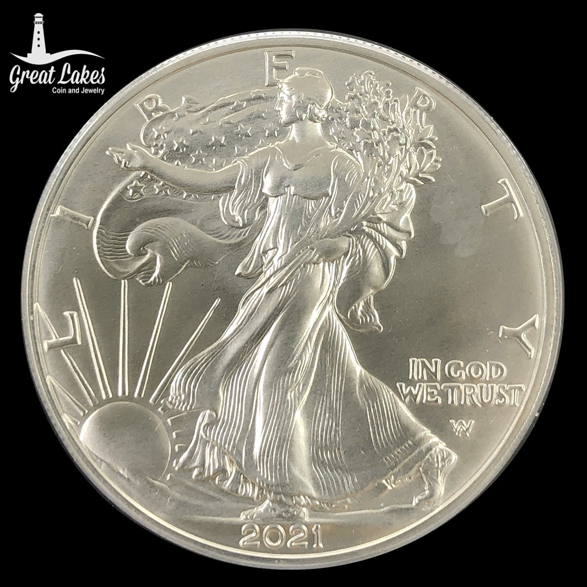 2021 Type 2 $1 American Silver Eagle PCGS MS69 Early Release