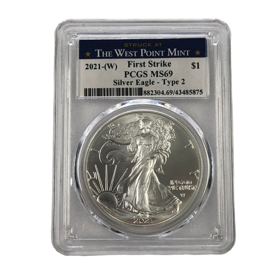 2021-W T2 1 oz American Silver Eagle PCGS MS69 FS