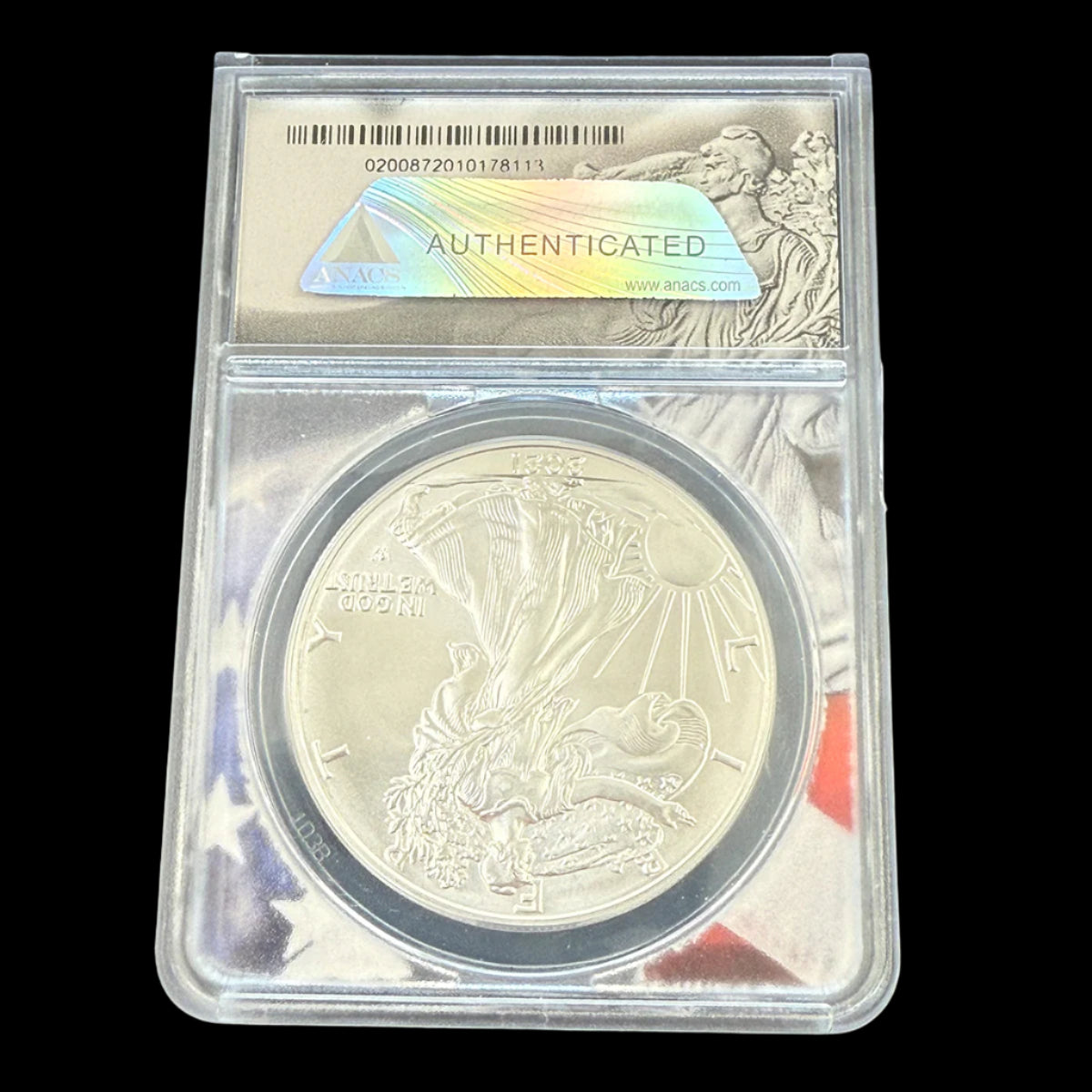 2021 Type 2 1 oz American Silver Eagle ANACS MS70 FS