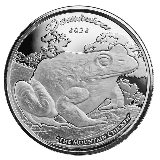 2022 EC8 Dominica Mountain Chicken 1 oz Silver Coin