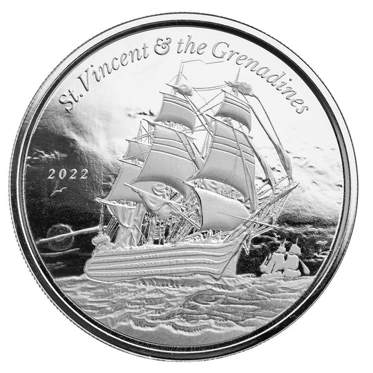 Scottsdale Mint 2022 EC8 Vincent War Ship 1 oz Silver Coin