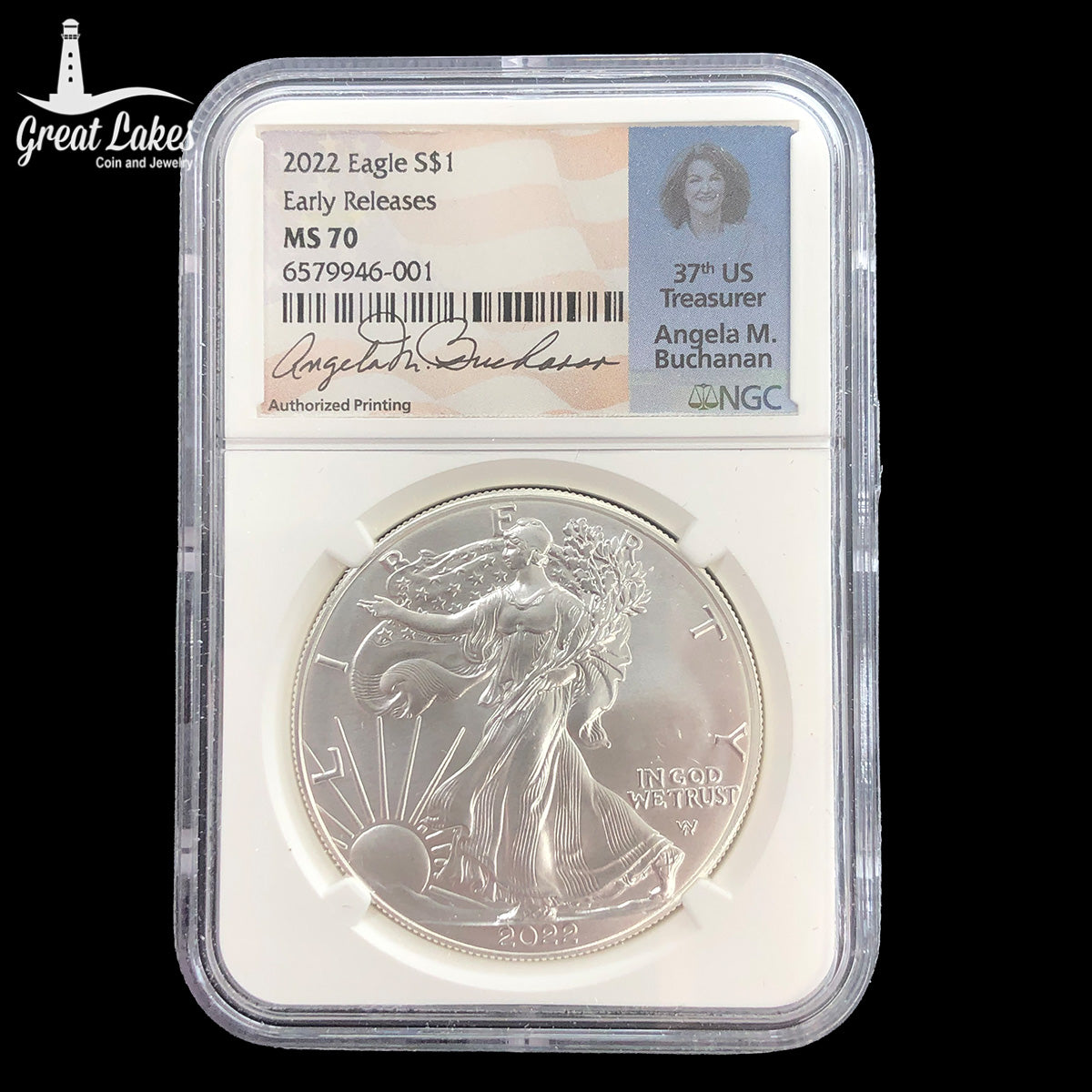 2022 $1 American Silver Eagle NGC MS70 Early Release