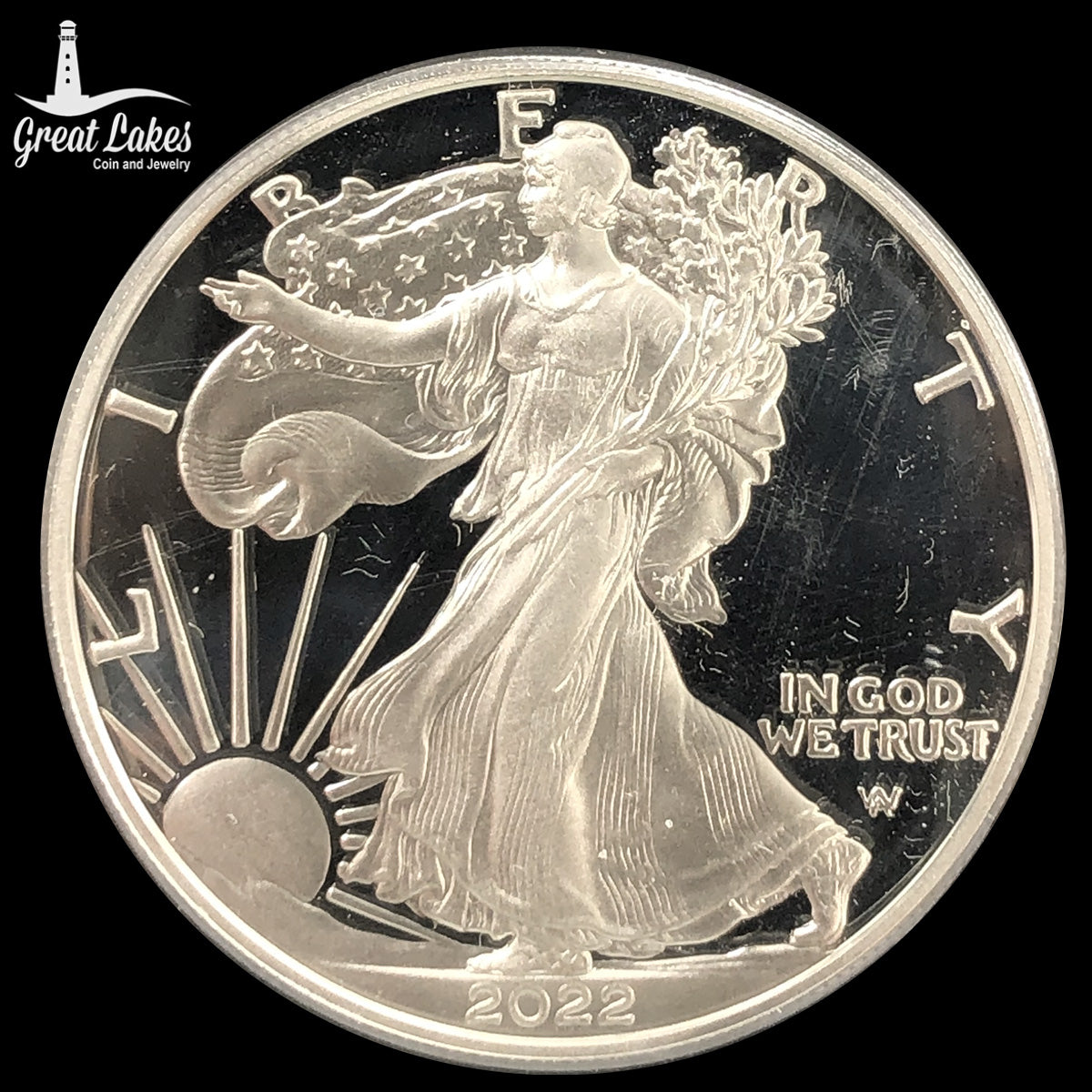 2022-S $1 American Silver Eagle PCGS PR70 DCAM FDoI