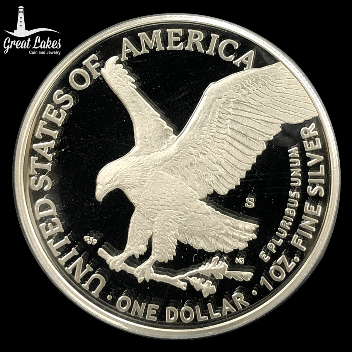 2022-S $1 American Silver Eagle PCGS PR70 DCAM FDoI