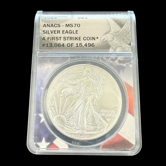 2022 1 oz American Silver Eagle ANACS MS70 FS