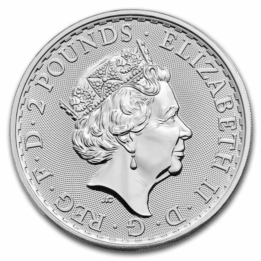 Tube of 2022 British 1 oz Silver Britannias (BU)