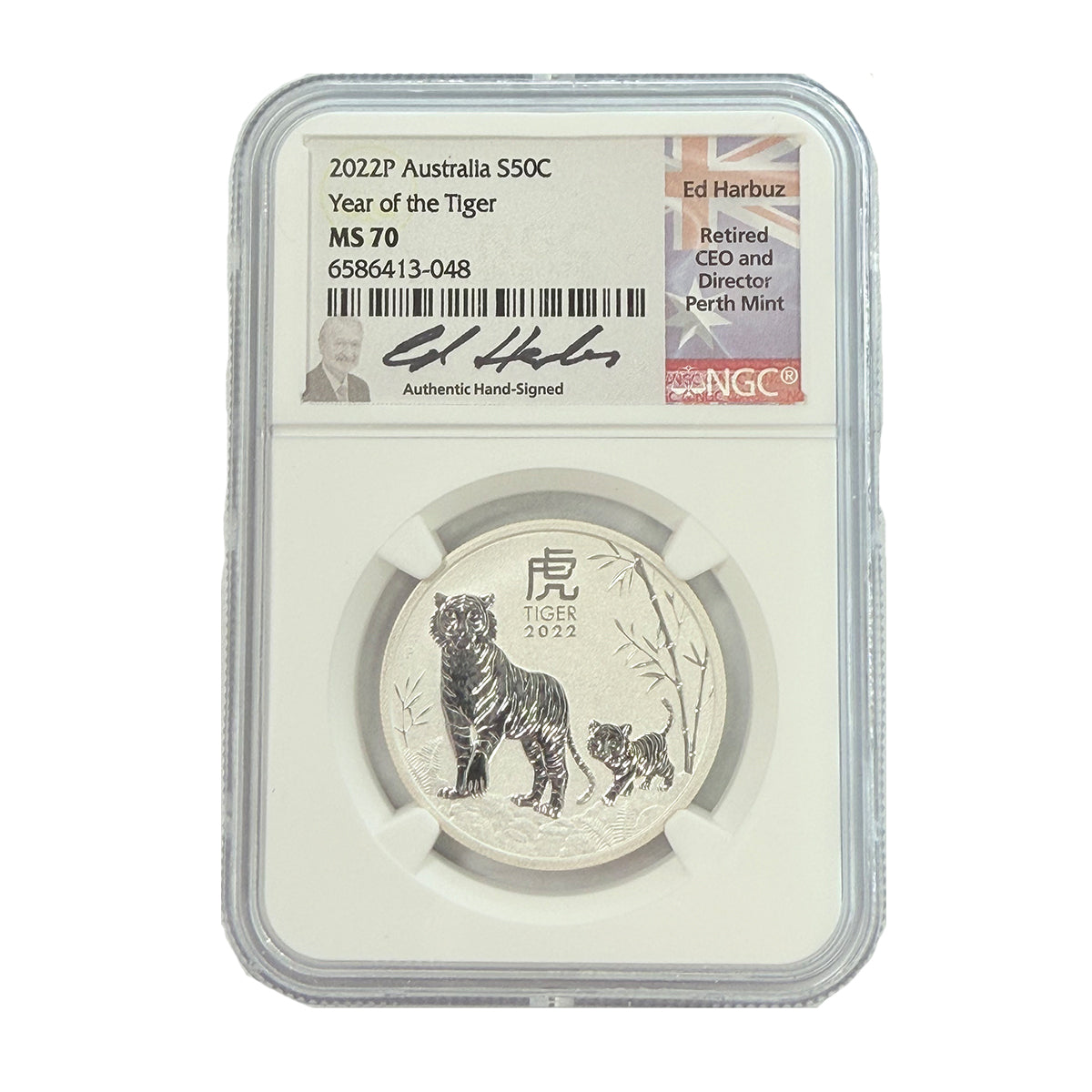 2022 Australia 1/2 oz Silver Year of the Tiger NGC MS70