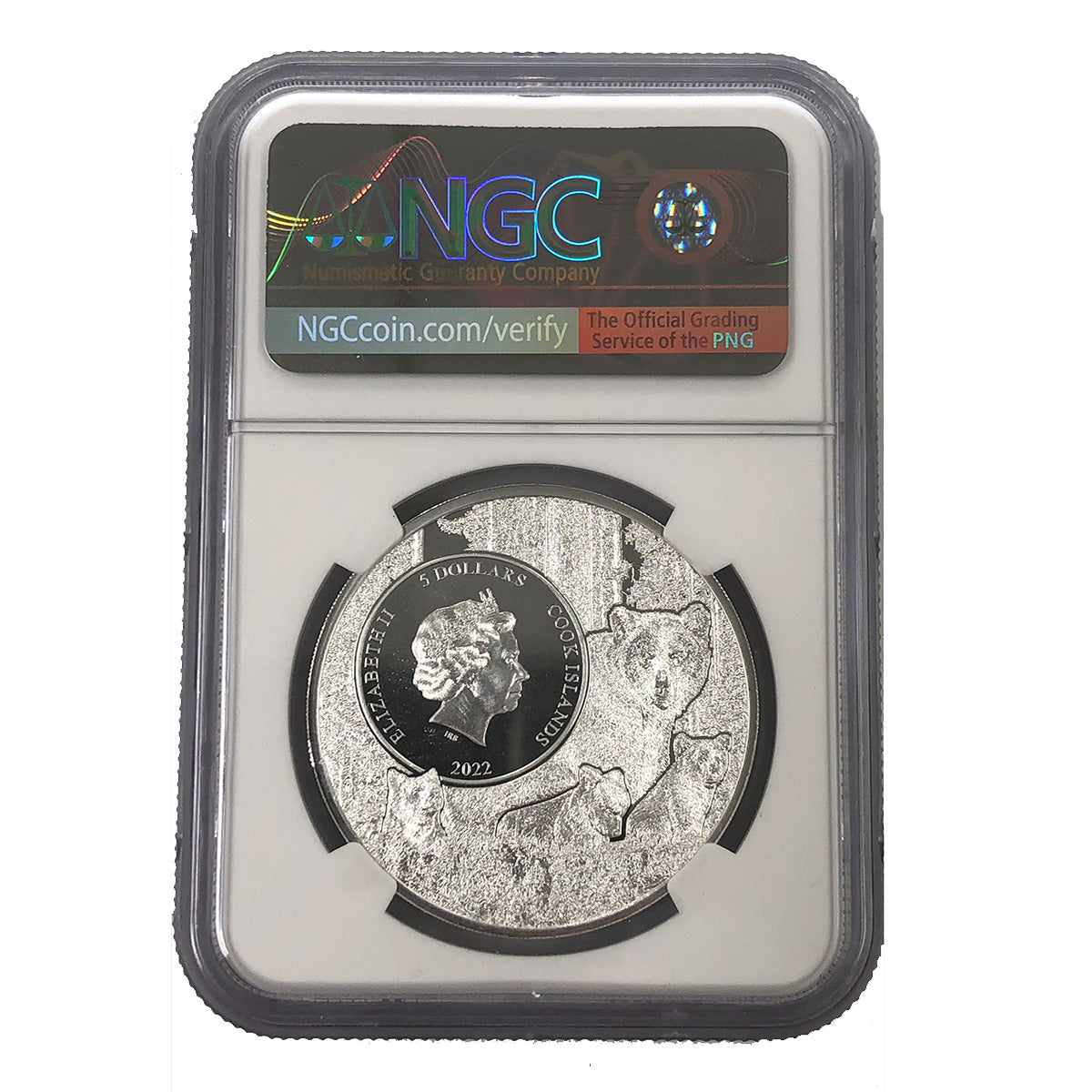 2022 Cook Island 1 oz Silver West Virginia Black Bear NGC MS70