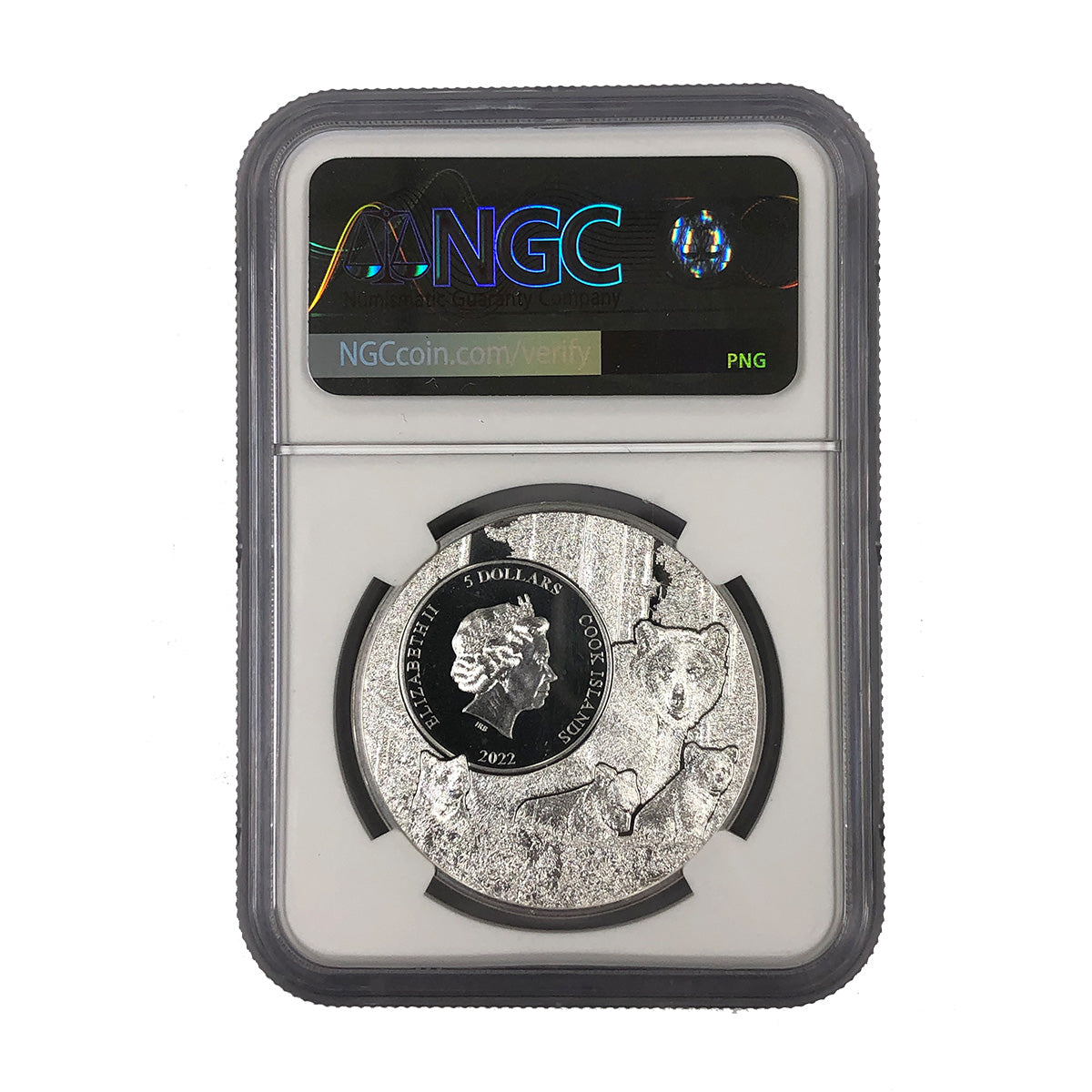 2022 Cook Island 1 oz Silver Wisconsin Badger NGC MS70