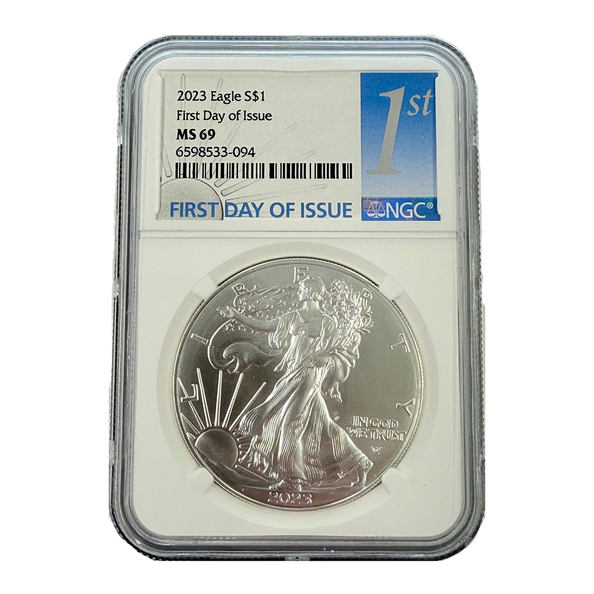 2023 1 oz American Silver Eagle NGC MS69 FDoI