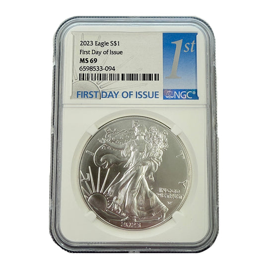 2023 1 oz American Silver Eagle NGC MS69 FDoI