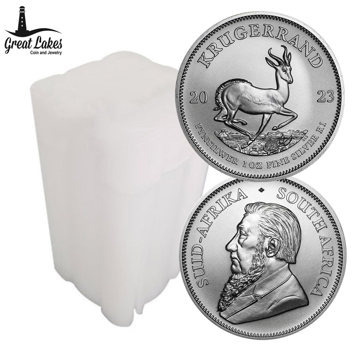 2023 South African 1 oz Silver Krugerrand (Tube of 25)