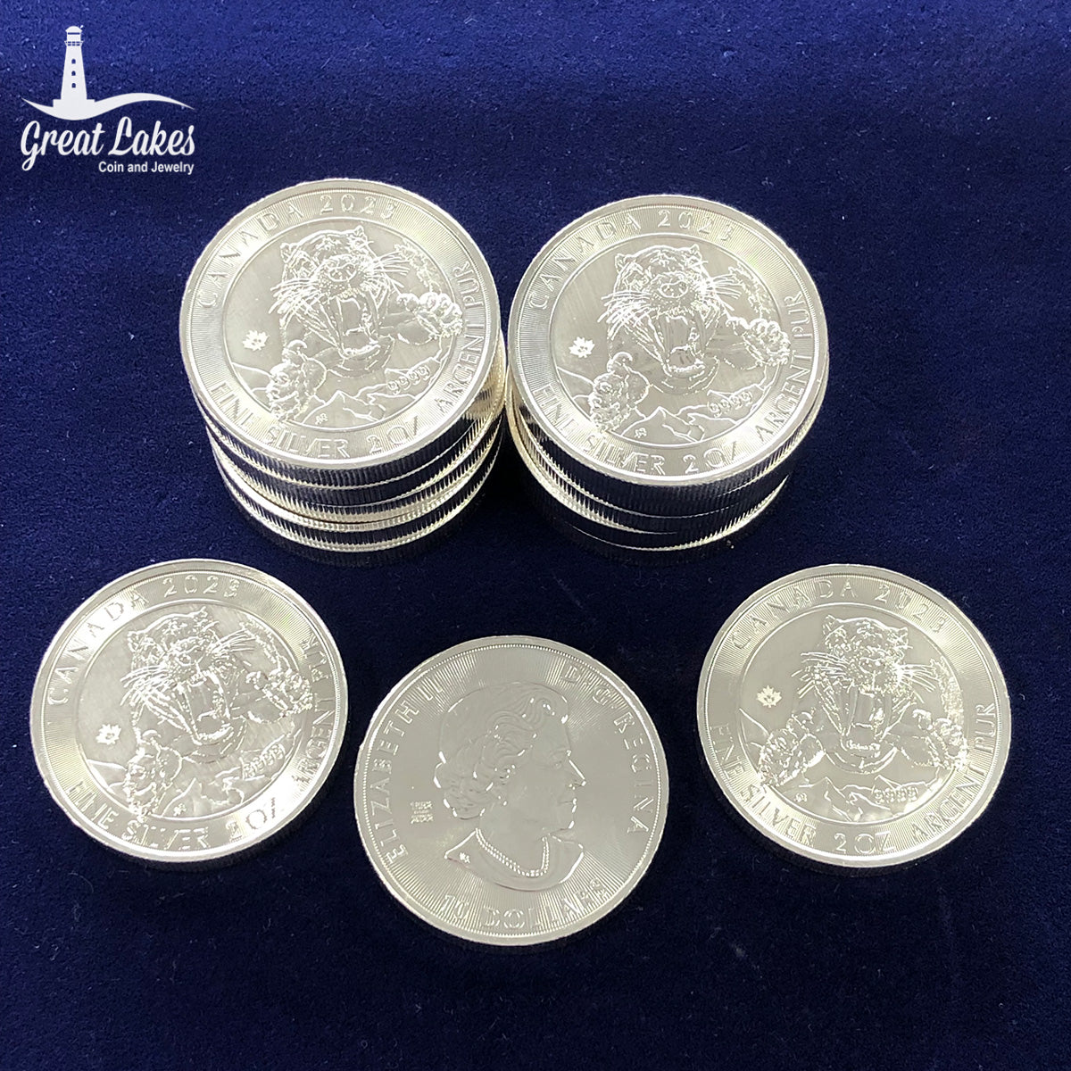 2023 Canadian 2 oz Silver Sabre Tooth Tigers (Secondary Market)