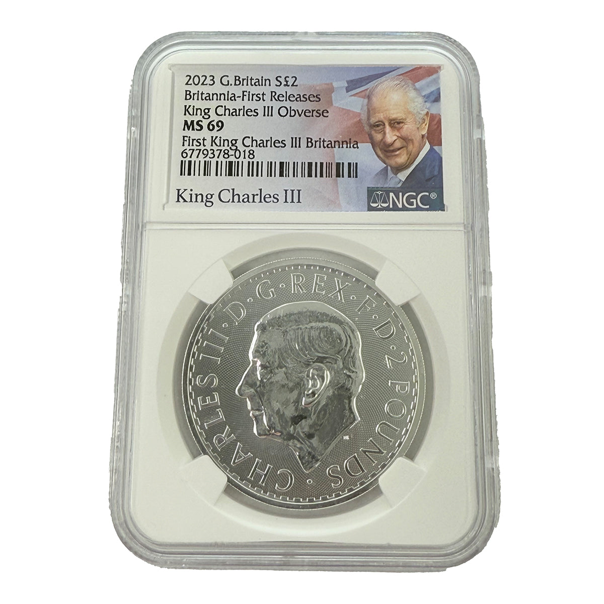 2023 British £2 1 oz Silver Britannia NGC MS69