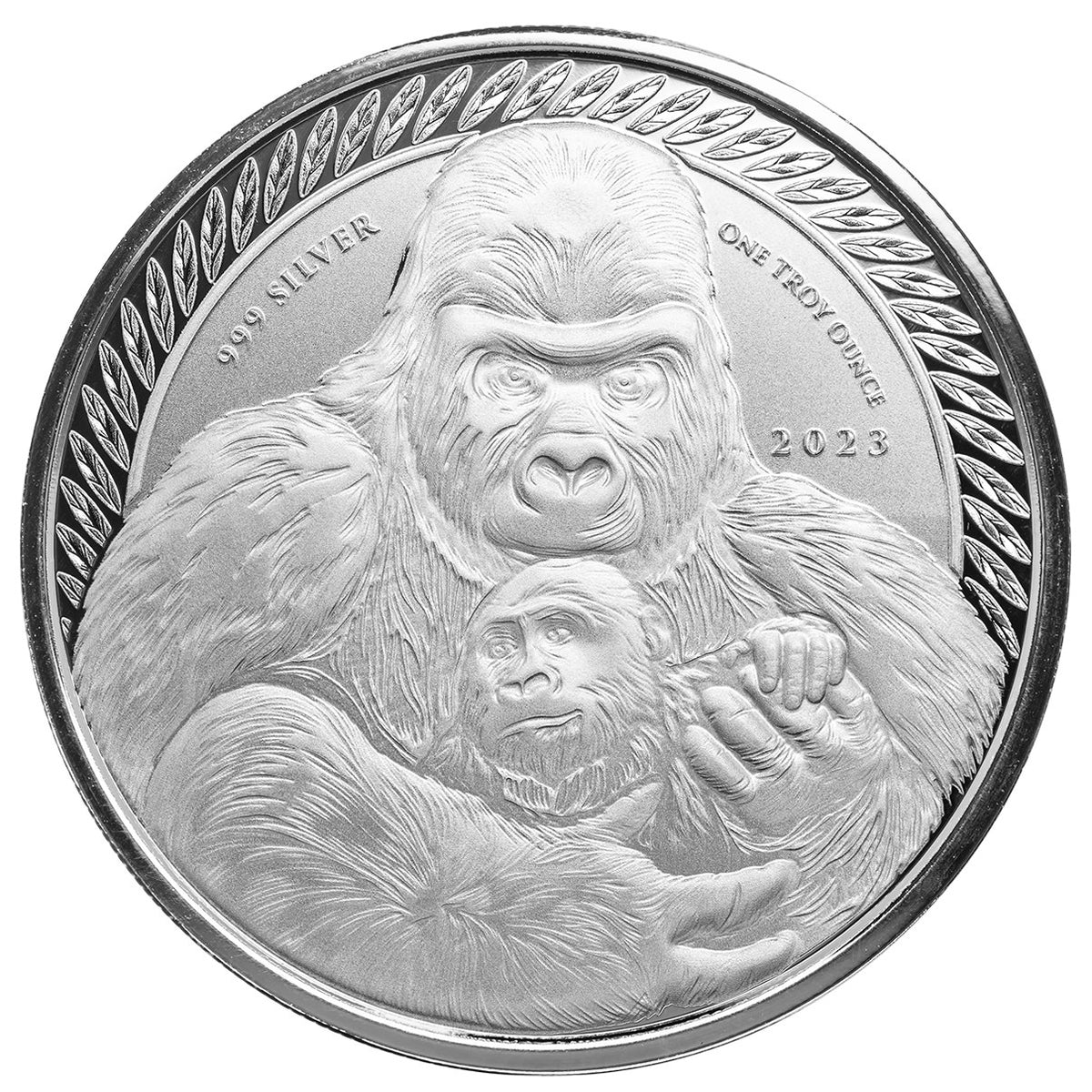 Scottsdale Mint 2023 1 oz Silver Congo Silverback Gorilla