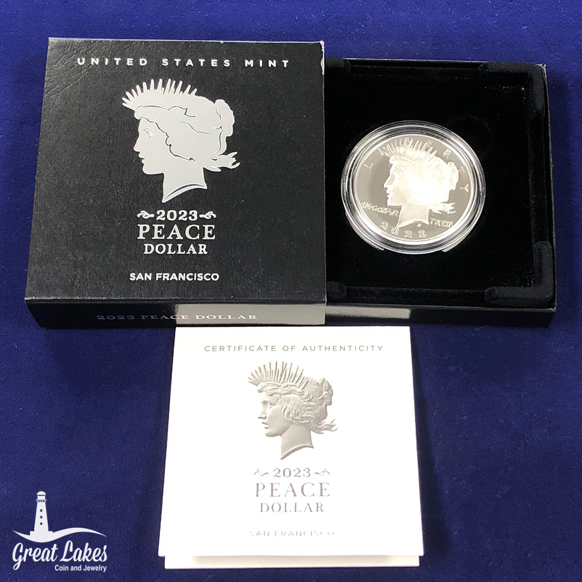 2023 P Peace Silver Dollar (With Box & CoA)