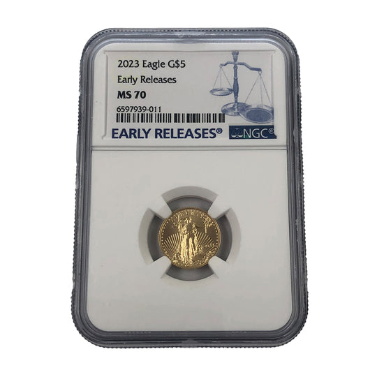 2023 $5 1/10 oz American Gold Eagle NGC MS70 Early Release