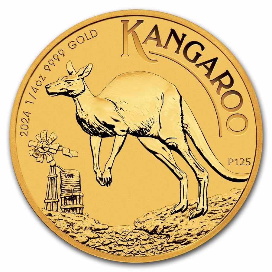 2024 Australian 1/4 oz Gold Kangaroo (BU) (Cracked Capsule)