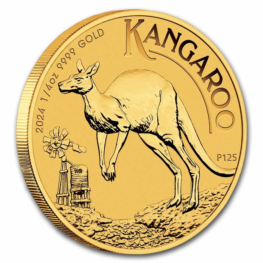2024 Australian 1/4 oz Gold Kangaroo (BU) (Cracked Capsule)