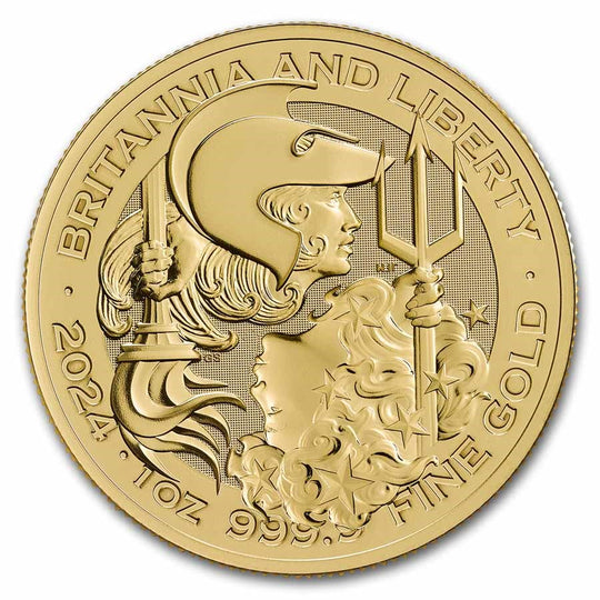 2024 British 1 oz Gold Britannia & Liberty (BU)