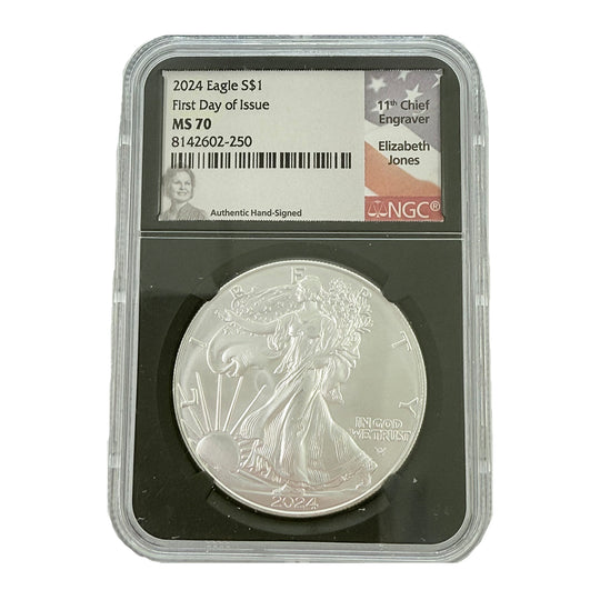 2024 1 oz American Silver Eagle NGC MS70 FDoI