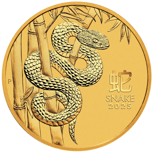 2025 Australia 1/10 oz Gold Year of the Snake (BU)
