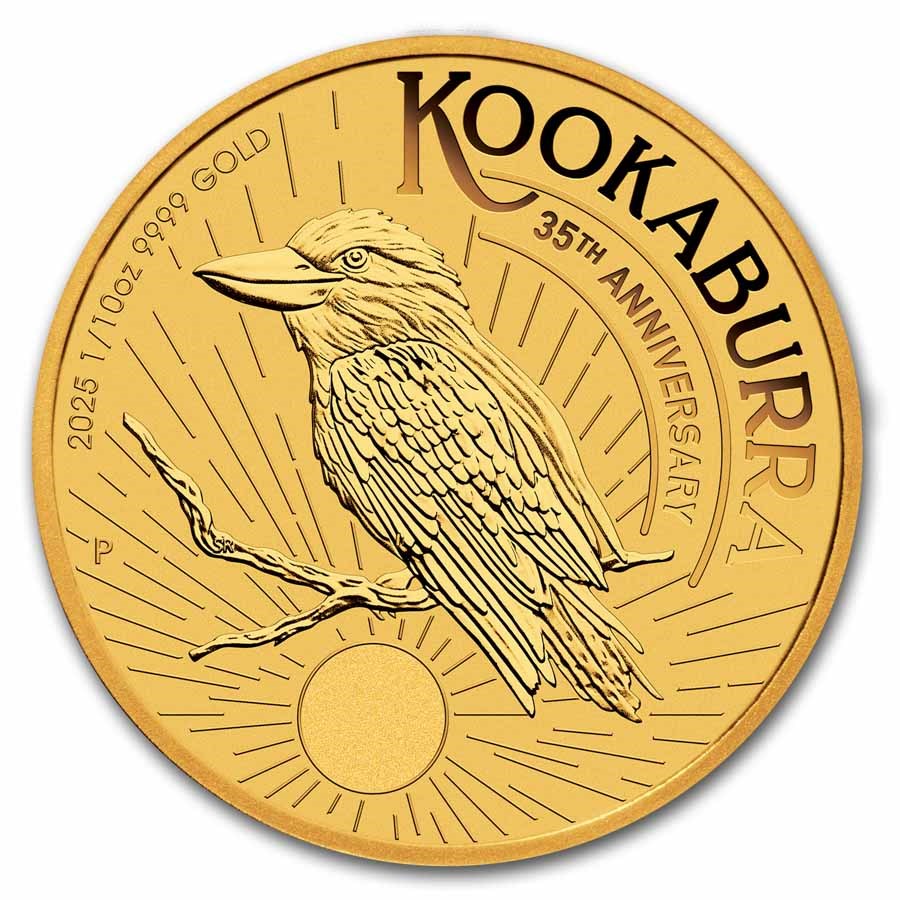 2025 Australia 1/10 oz Gold Kookaburra (BU)