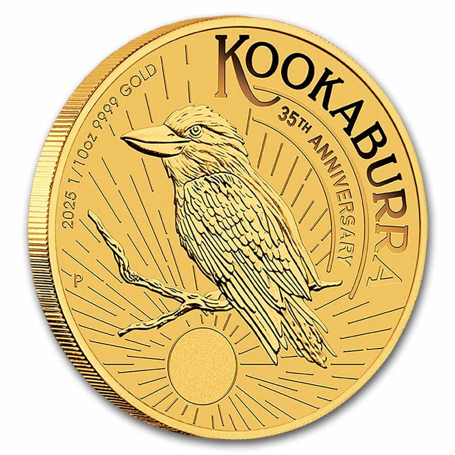 2025 Australia 1/10 oz Gold Kookaburra (BU)