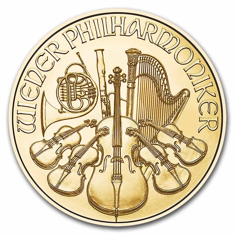 2025 Austrian 1/10 oz Gold Philharmonic (BU)