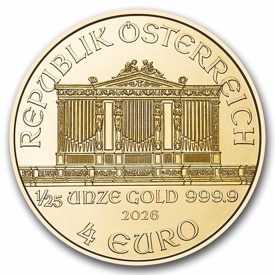 2026 Austrian 1/4 oz Gold Philharmonic (BU)