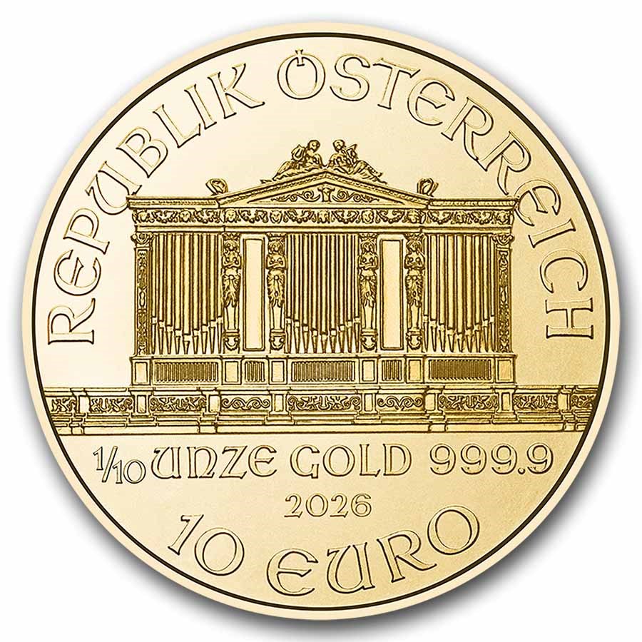 2026 Austrian 1/10 oz Gold Philharmonic (BU)