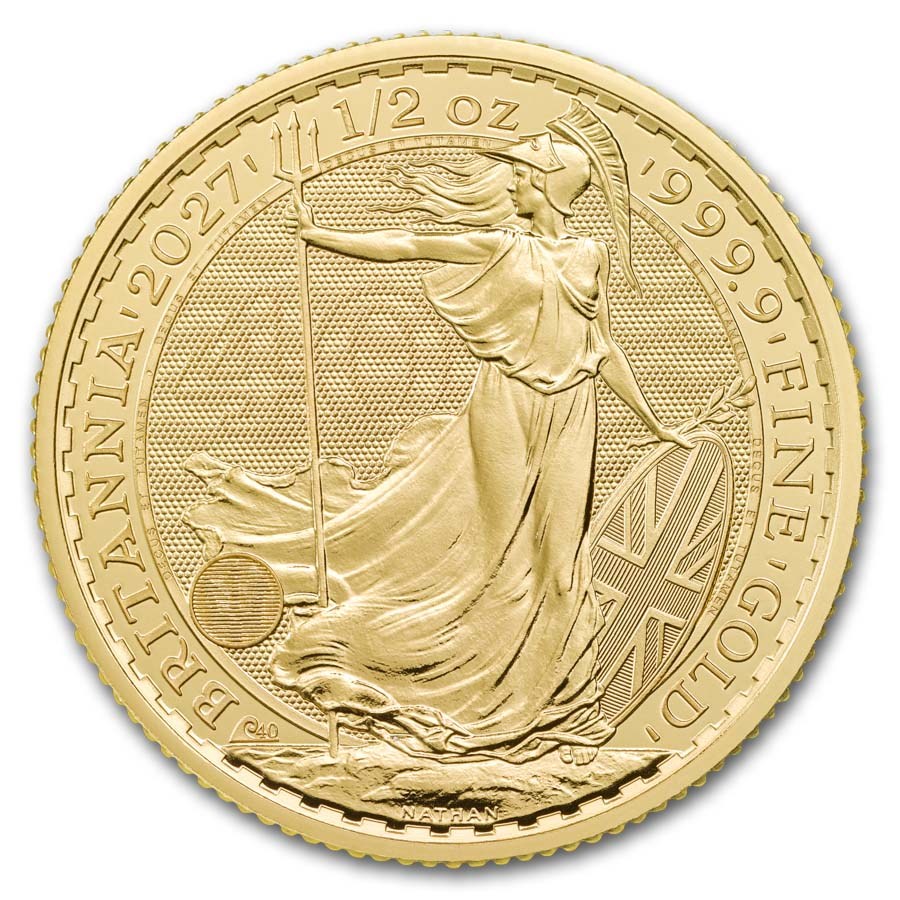 2027 Britain 1/2 oz Gold Britannia (BU)
