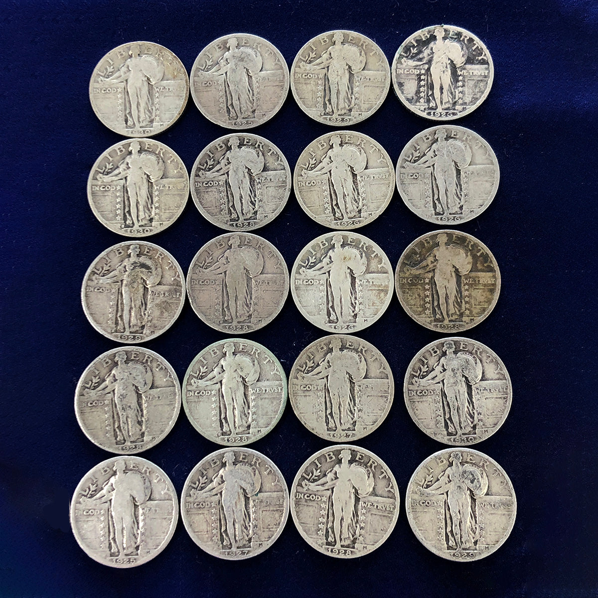 Lot of 20 Standing Liberty Quarters (Full Date)