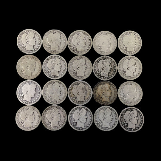 Lot of 20 Barber Quarters (Good / Better)