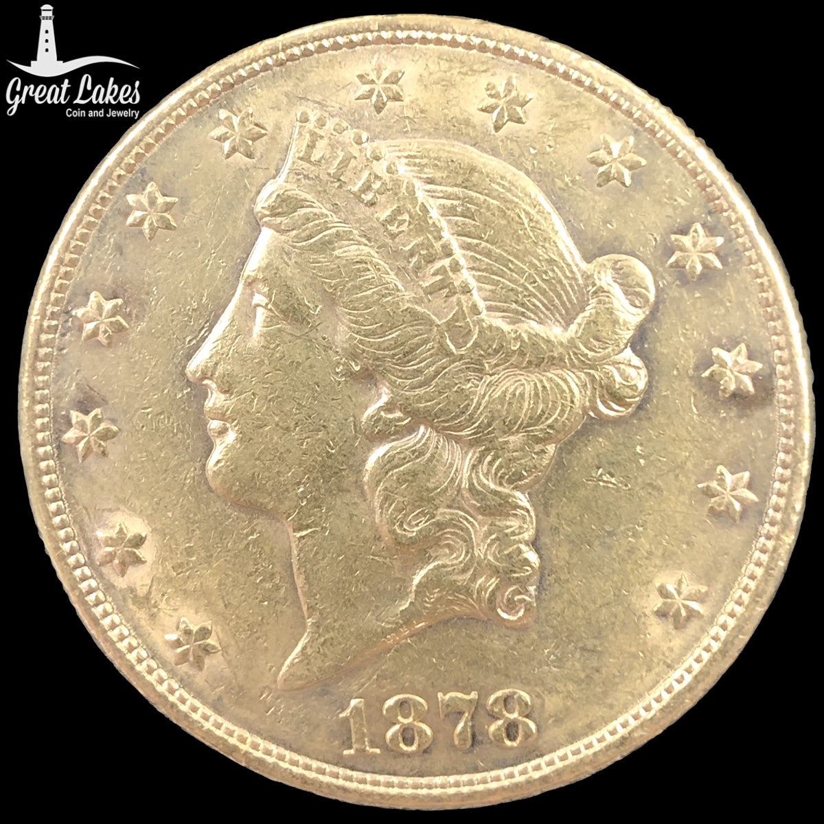 1878 $20 Liberty Gold Double Eagle (Low Premium)