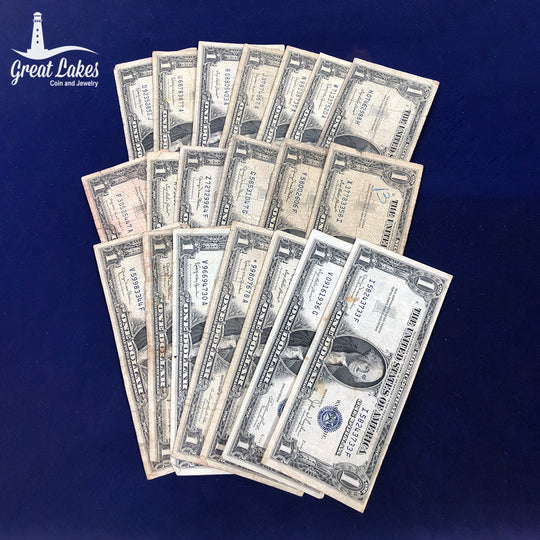 Lot of 20 $1 Silver Certificates (Low Premium)