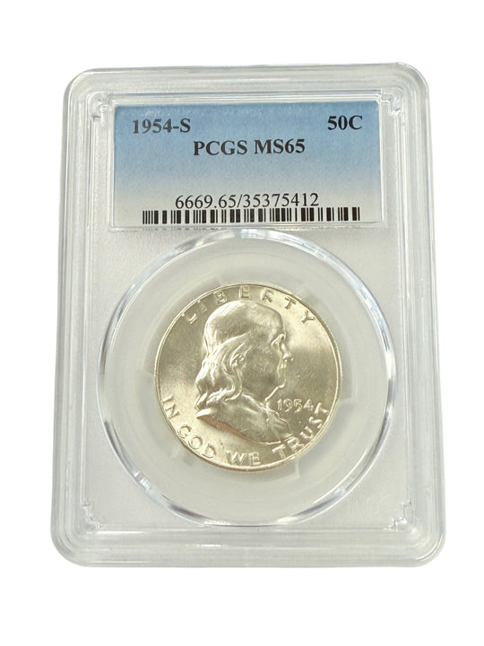 1954-S Franklin Half Dollar PCGS MS65