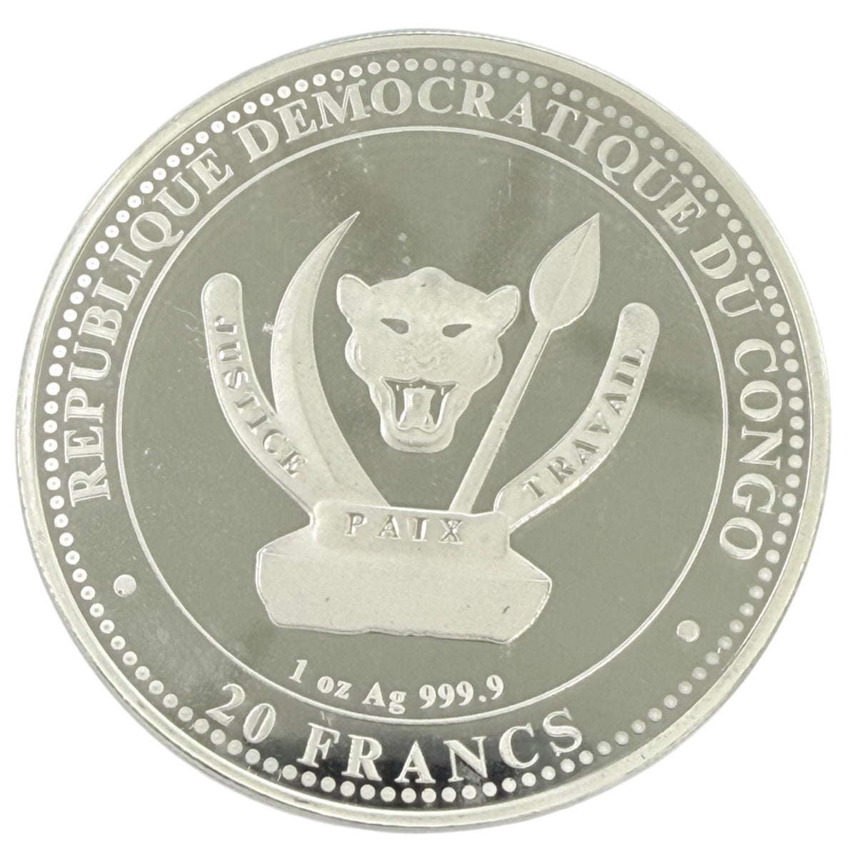 2025 Congo 1 oz Silver Carnotaurus ICG MS69