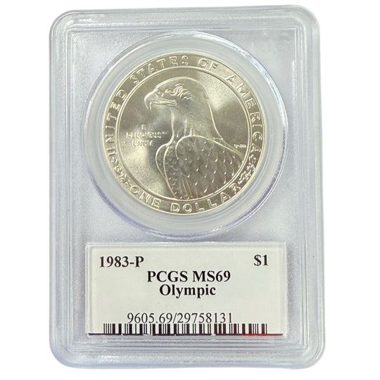 1983-P Olympic Commemorative Silver Dollar PCGS MS69
