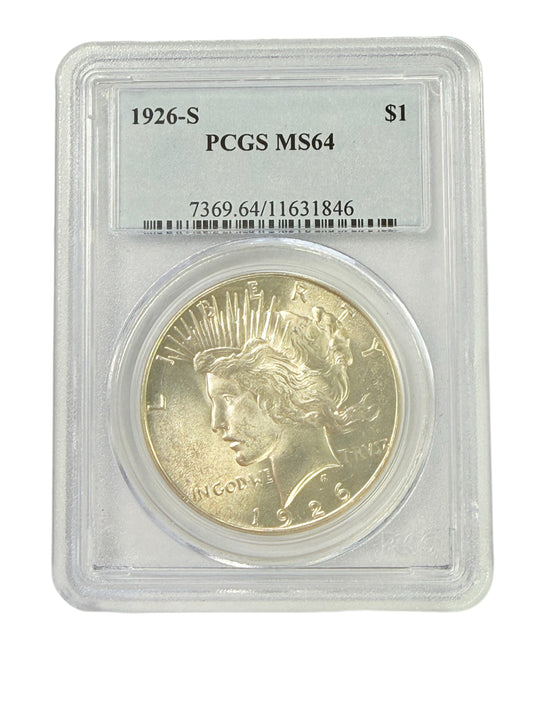 1926-S Peace Silver Dollar PCGS MS64
