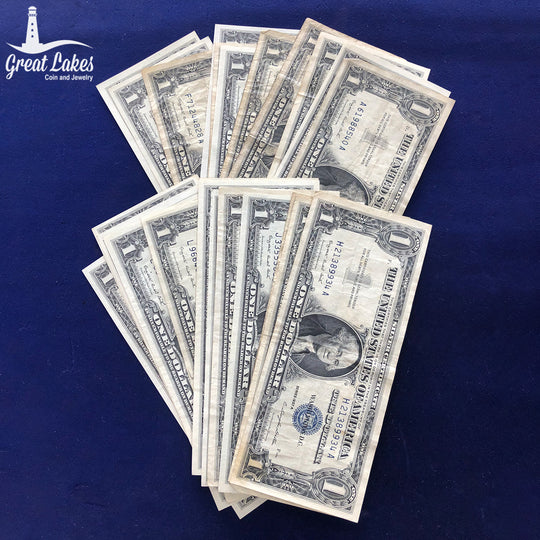 Lot of 24 1957-A $1 Silver Certificates (VG - AU)