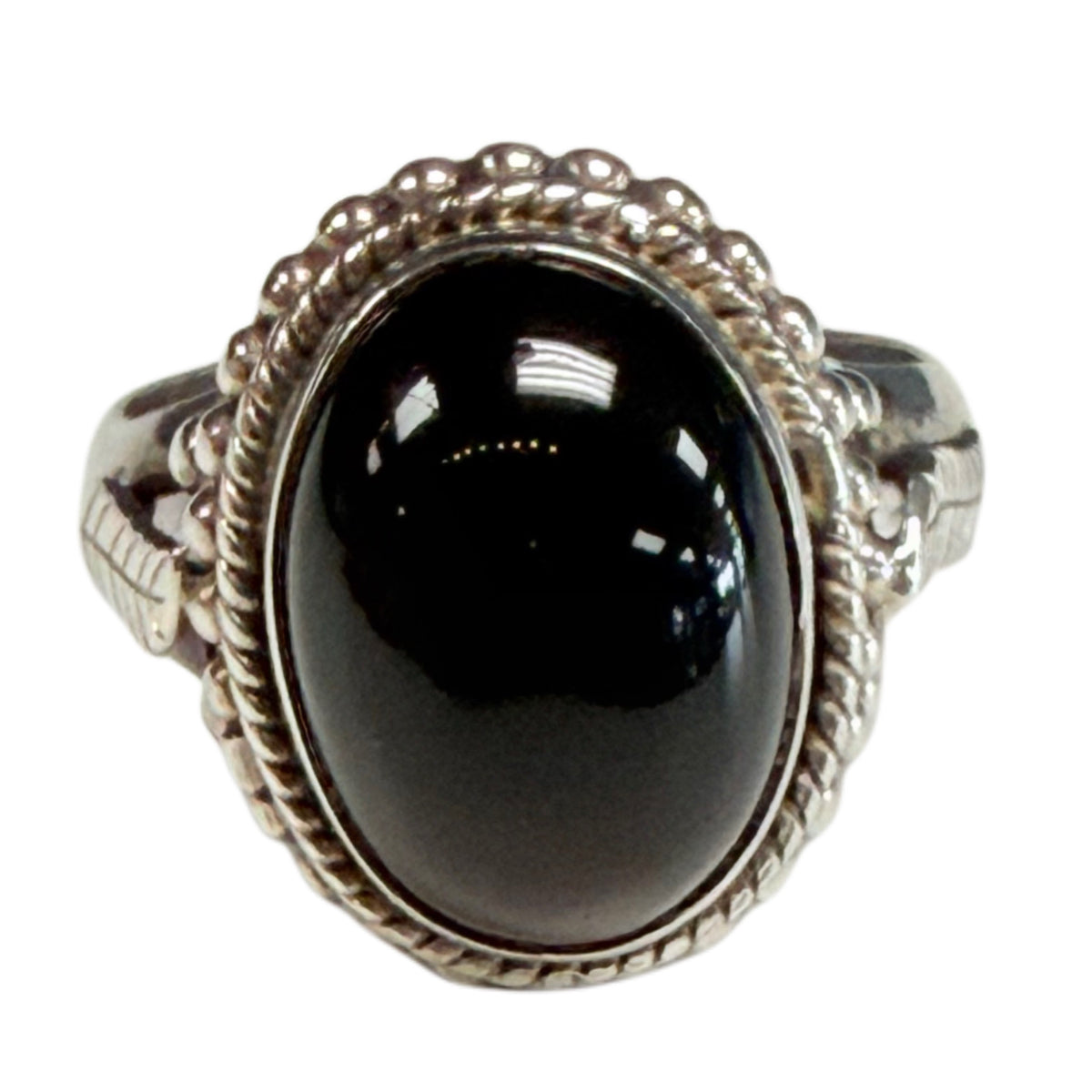 Silver & Black Onyx Ring